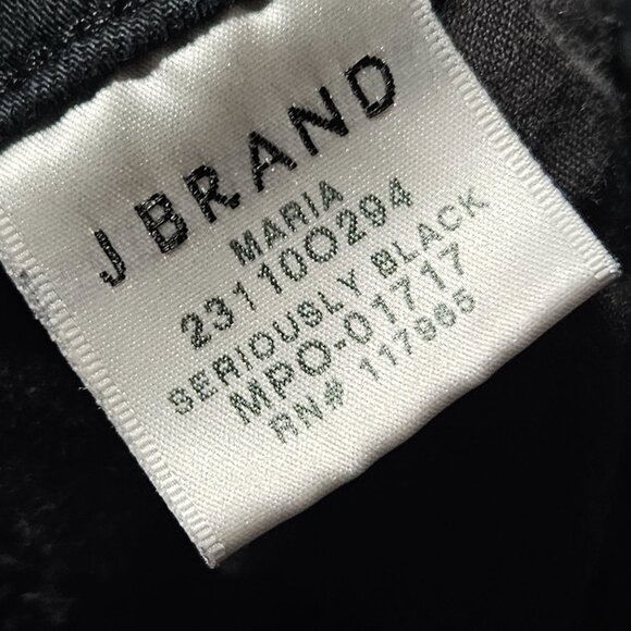 J Brand Maria Jeans Womens Size 27 Skinny Mid Rise Seriously Black Denim Pants - Picture 5 of 7